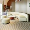 Semi Circular Hotel Club Office Reception Lounge Seating Sofa Set