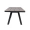 Rectangular Garden Table Plastic Wood Top Aluminum Frame Waterproof