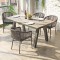 Rectangular Garden Table Plastic Wood Top Aluminum Frame Waterproof