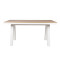 Rectangular Garden Table Plastic Wood Top Aluminum Frame Waterproof