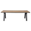 Plastic Wood Top Rectangle Garden Table For Leisure Patio Hotel