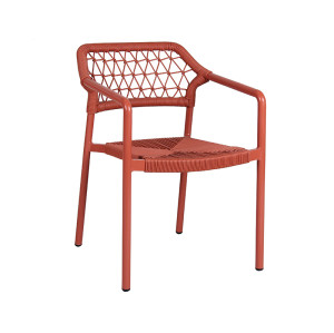 Multicolor Rope Woven Aluminum Outdoor Patio Dining Chairs And Table Set For Garden