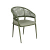 Leisure Garden Aluminum Frame Mesh Back Waterproof Woven Rope Chair