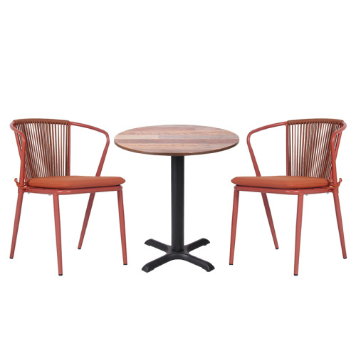 Commercial Grade Wood-Look Resin Round Table Top