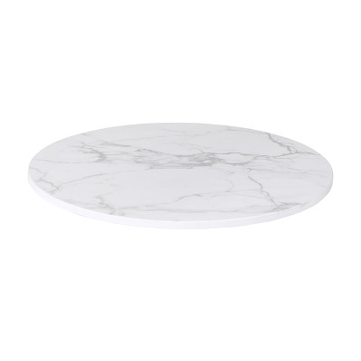 Customizable Scratch-Resistant Round Resin Table Top for Outdoor Spaces