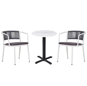 Customizable Scratch-Resistant Round Resin Table Top for Outdoor Spaces