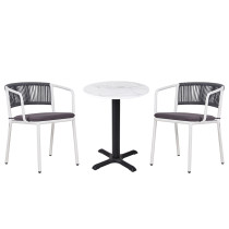Customizable Scratch-Resistant Round Resin Table Top for Outdoor Spaces