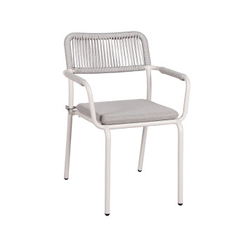 Breathable Woven Rope Back Restaurant Dining Chair