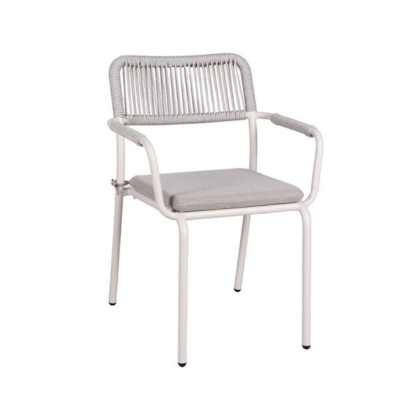 Breathable Woven Rope Back Restaurant Dining Chair