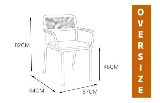 Woven Rope Back Restaurant Dining Chair