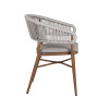 Lightweight Balcony Outside Rope Woven Chair With Removable Cushion