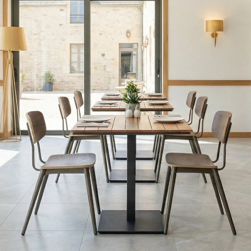 The Timeless Appeal Of Wood-And-Metal Restaurant Furniture