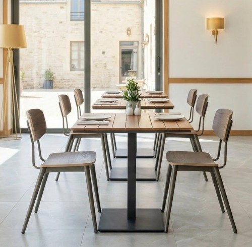 The Timeless Appeal Of Wood-And-Metal Restaurant Furniture