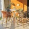 Multi Color Braided Rope High Bar Chair For Pool Club Pub Outdoor Patio