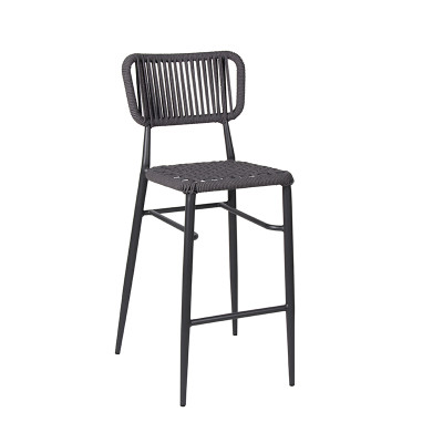 Outdoor Bar Chairs Furniture Manufactor Fatory Rope Barstool Patio Furniture Bar Chairs