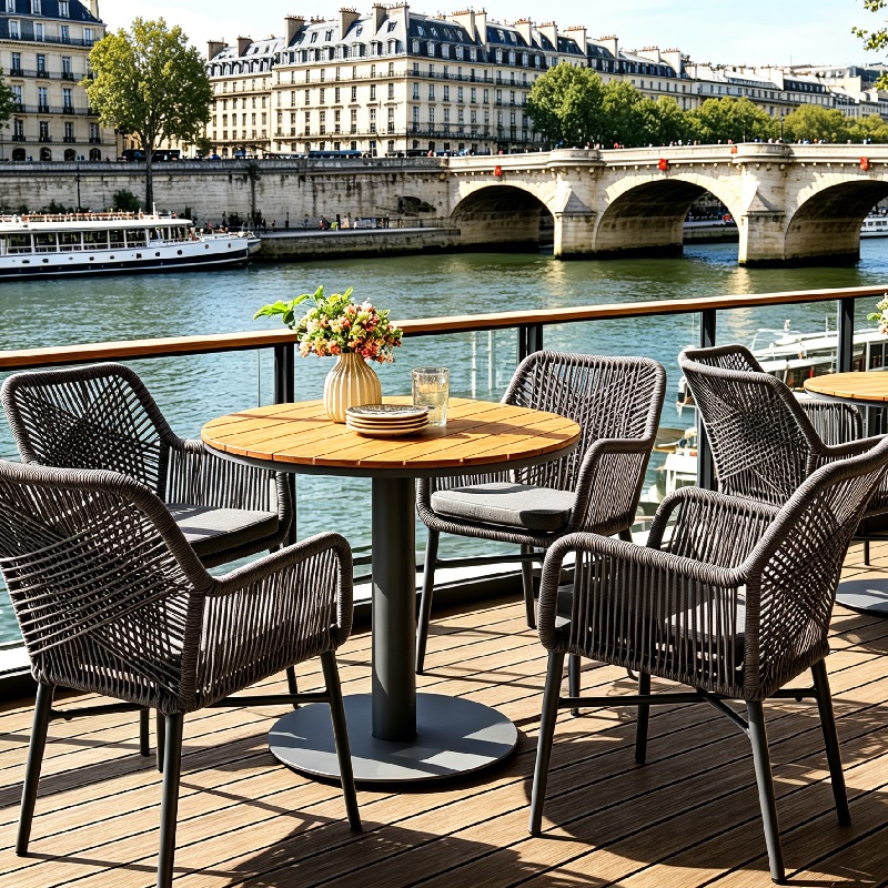 Outdoor Woven Rope Dining Chairs