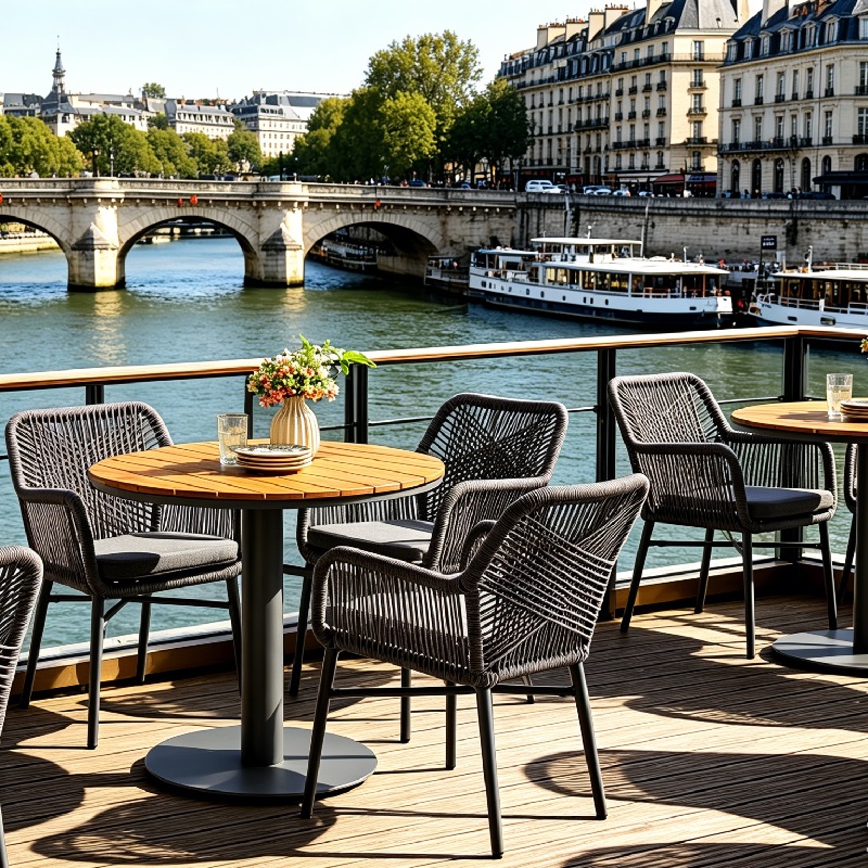 Outdoor Woven Rope Dining Chairs