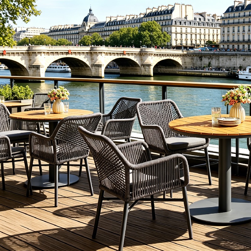 Outdoor Woven Rope Dining Chairs