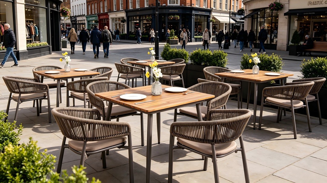 outdoor dining chairs and tables
