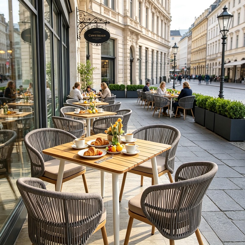 Outdoor Woven Rope Dining Chairs