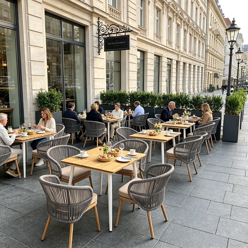 Outdoor Woven Rope Dining Chairs