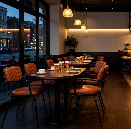 Vintage Industrial Dining Furniture For Boutique Restaurant