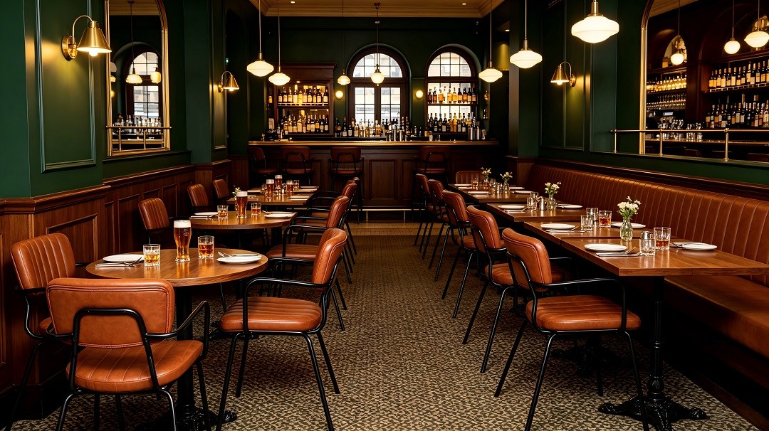 Vintage Industrial Dining Furniture For Boutique Restaurant