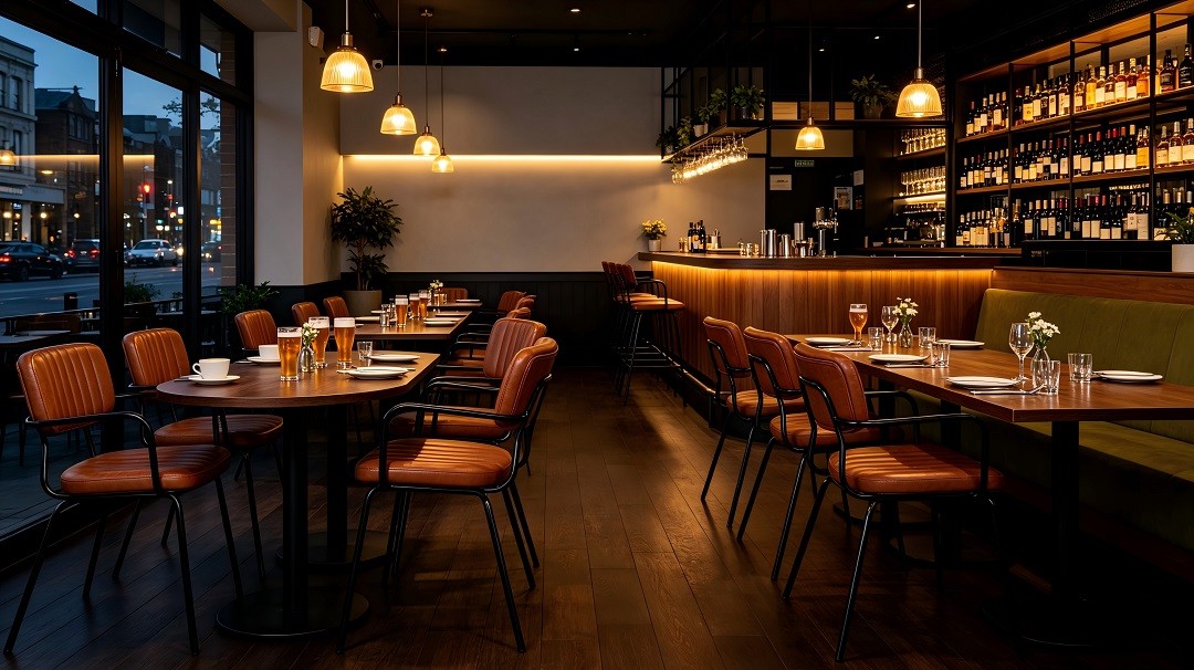 Vintage Industrial Dining Furniture For Boutique Restaurant