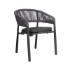 Commercial Woven Rope Outdoor Arm Chair For Bistro Patio Restaurant