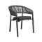 Commercial Woven Rope Outdoor Arm Chair For Bistro Patio Restaurant