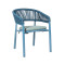 Commercial Woven Rope Outdoor Arm Chair For Bistro Patio Restaurant