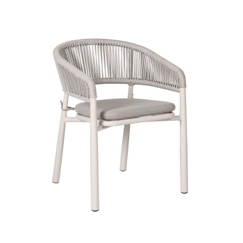 Commercial Woven Rope Outdoor Arm Chair For Bistro Patio Restaurant