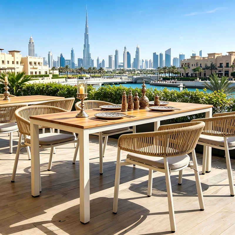 Commercial Woven Rope Outdoor Arm Chair
