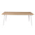 Waterproof Outdoor Plywood Table Wood Grain Slat Surface Aluminum Base