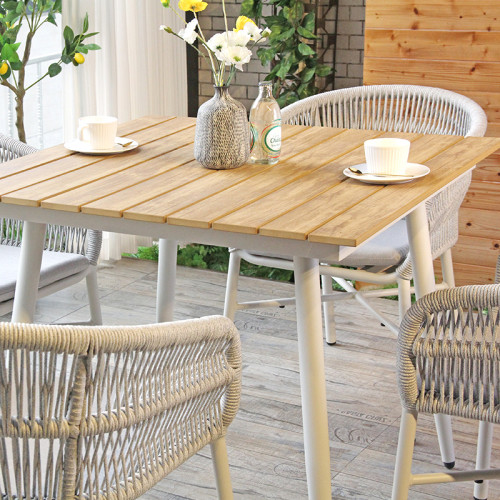 Weather Resistant Outdoor Plywood Table For Restaurant Bistro Dining
