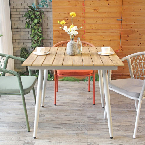 Weather Resistant Outdoor Plywood Table For Restaurant Bistro Dining