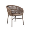 Durable Uv Resistant Woven Rope Chair With Sturdy Aluminum Frame