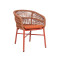 Durable Uv Resistant Woven Rope Chair With Sturdy Aluminum Frame