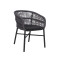 Durable Uv Resistant Woven Rope Chair With Sturdy Aluminum Frame