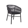 Durable Uv Resistant Woven Rope Chair With Sturdy Aluminum Frame