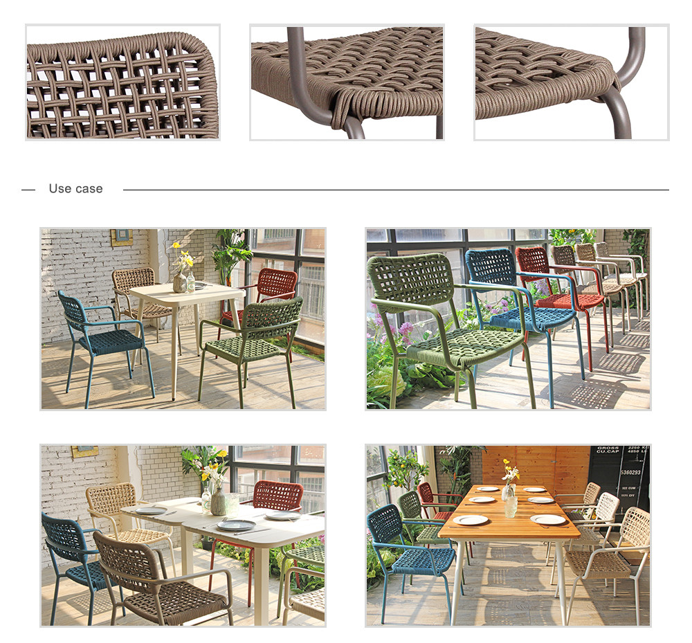 Outdoor Rope Weave Arm Chair
