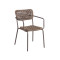 Stylish Outdoor Rope Weave Arm Chair Lightweight Aluminum Frame For Restaurant Terrace