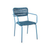 Stylish Outdoor Rope Weave Arm Chair Lightweight Aluminum Frame For Restaurant Terrace