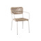 Stylish Outdoor Rope Weave Arm Chair Lightweight Aluminum Frame For Restaurant Terrace