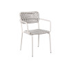 Stylish Outdoor Rope Weave Arm Chair Lightweight Aluminum Frame For Restaurant Terrace