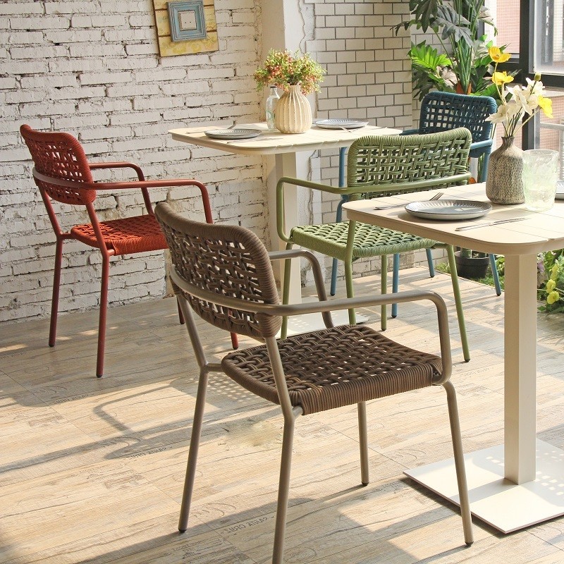 Outdoor Rope Weave Arm Chair