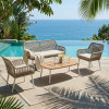 Contemporary Rope Outdoor Sofa Set Furniture With Cushions And Table
