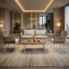 Contemporary Rope Outdoor Sofa Set Furniture With Cushions And Table