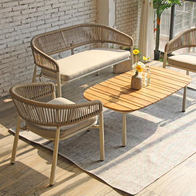 All Purpose Outdoor Rope Sofa Furniture Set For Leisure And Relaxation