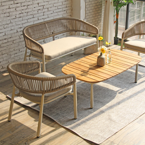 All Purpose Outdoor Rope Sofa Furniture Set For Leisure And Relaxation